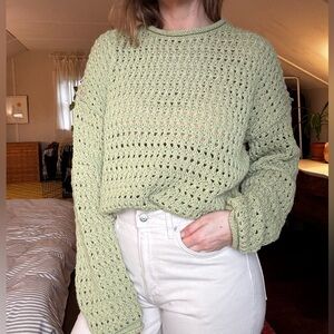 Rip Curl Crochet Knit Sweater